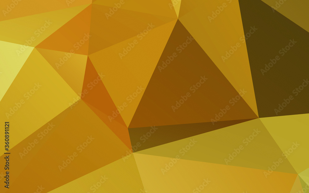 Fototapeta Modern (Golden) Polygonal shapes background, low poly triangles mosaic, golden or gold crystals backdrop, vector design wallpaper. High technology and luxury concept.