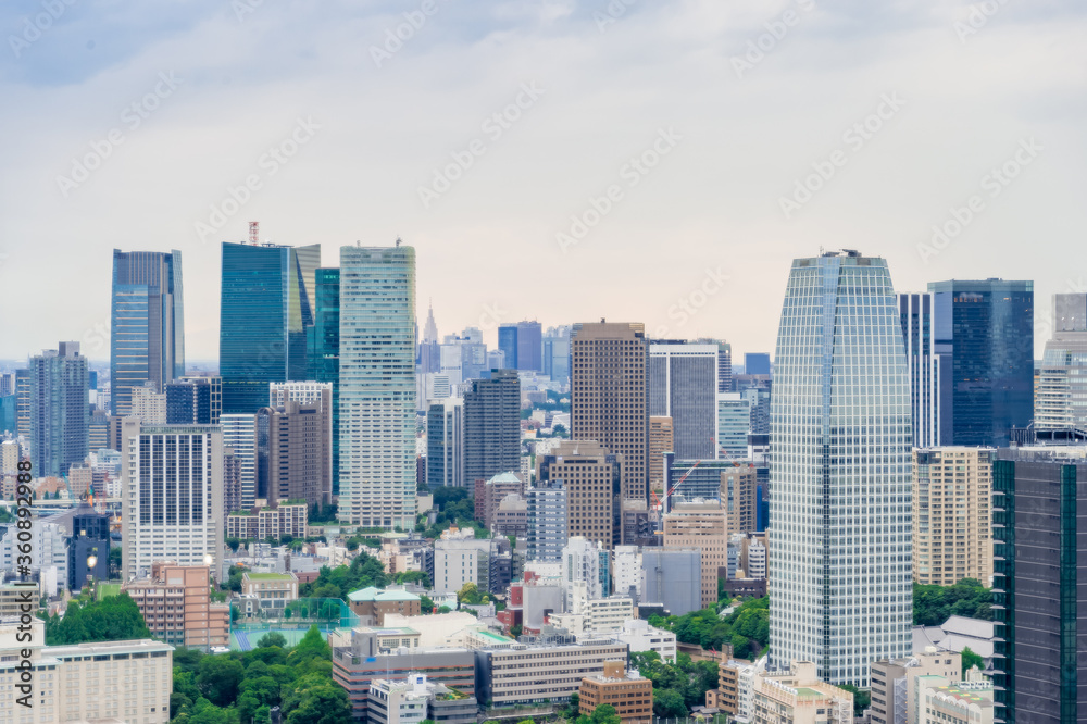 東京都港区浜松町から見た東京の都市風景