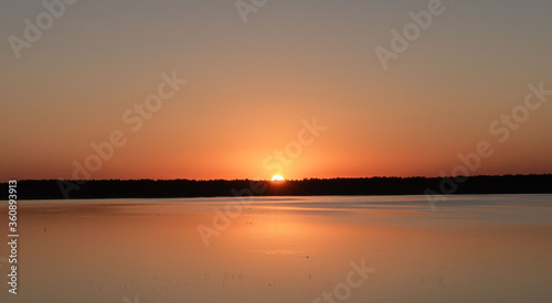 sunset over lake © А F