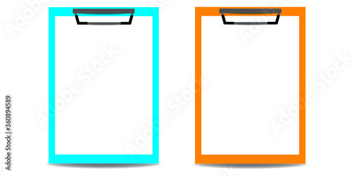 Set of Stock contract papers document folder with stamp and text stack of agreements document with signature.Vector illustration.