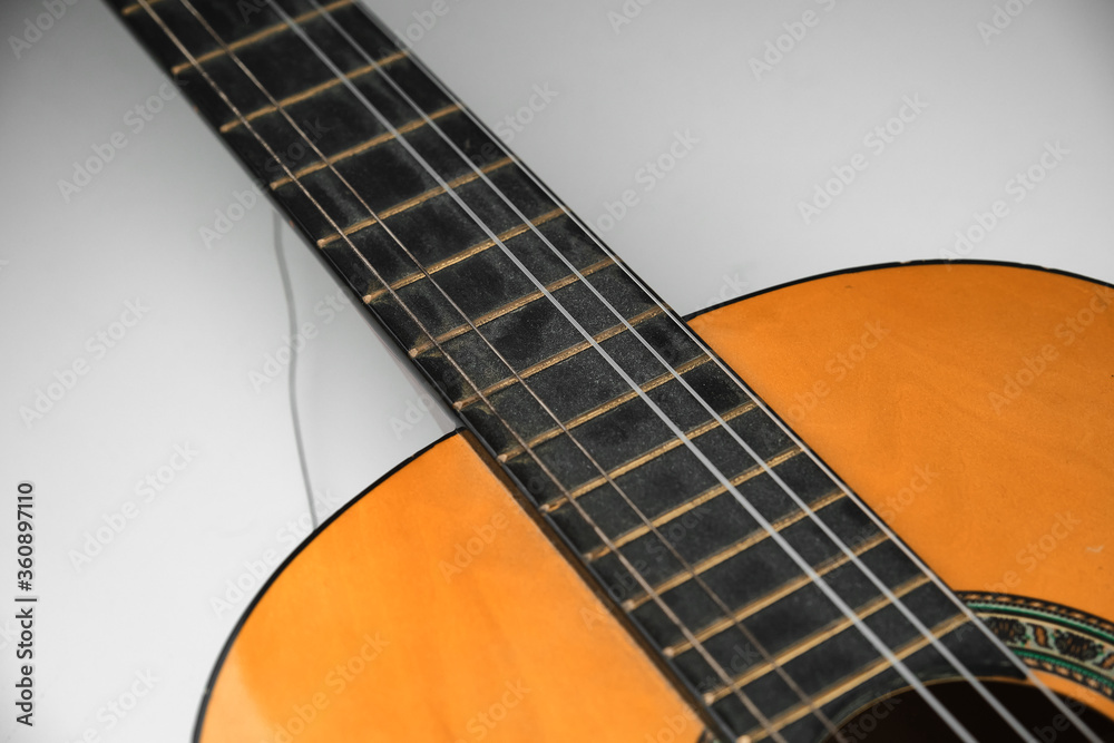 Dusty, neglected, classical guitar details
