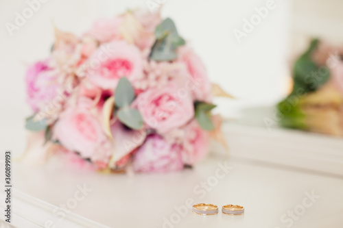 Gentle Bride's bouquet with pink flowers