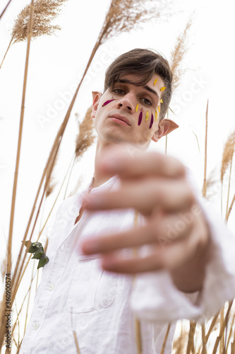 Enchanting elf boy portrait photo