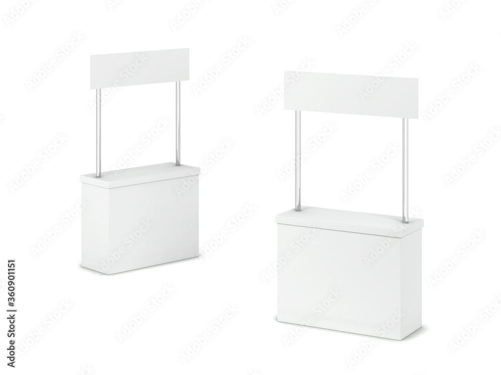 Blank promo counter stand mockup