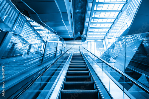 The escalator is in the mall