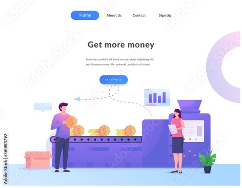 web landing page trading money