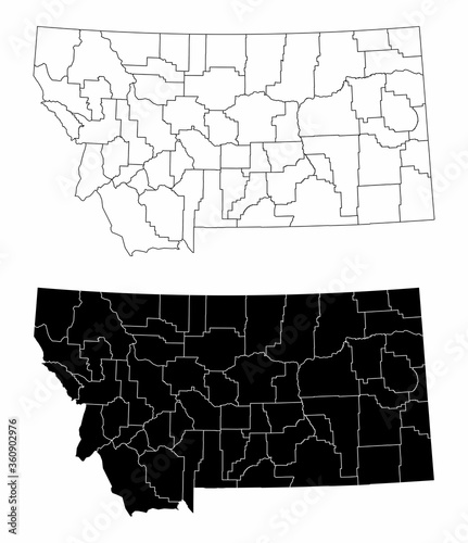 Montana county maps photo