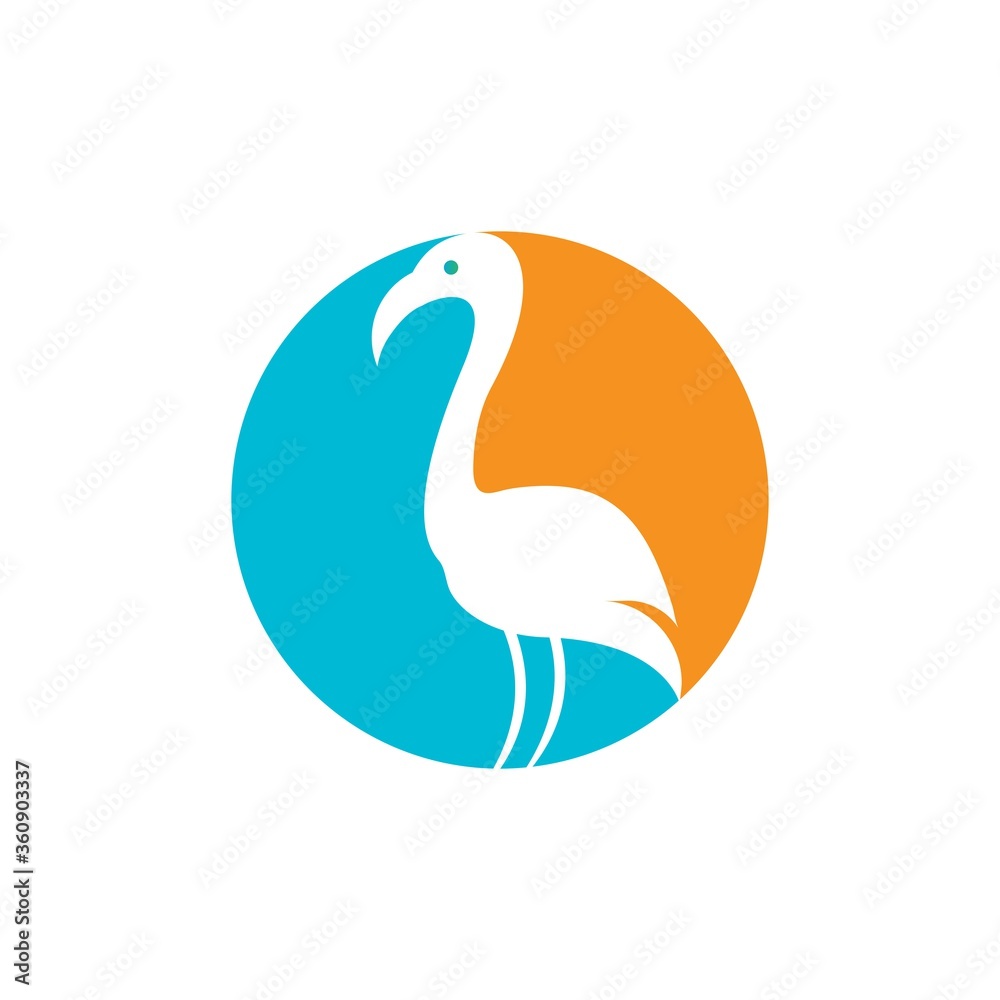 Flamingo logo ilustration Flamingo logo ilustration