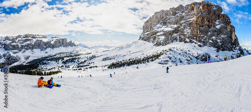 The Sellaronda is the ski circuit around the Sella group in Northern Italy. It lies between the four Ladin valleys of Badia, Gherdëina, Fascia, and Fodom.