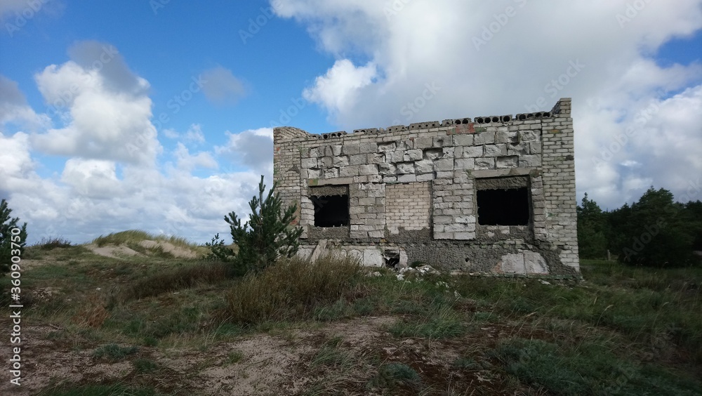 
ancient ruined building near the water