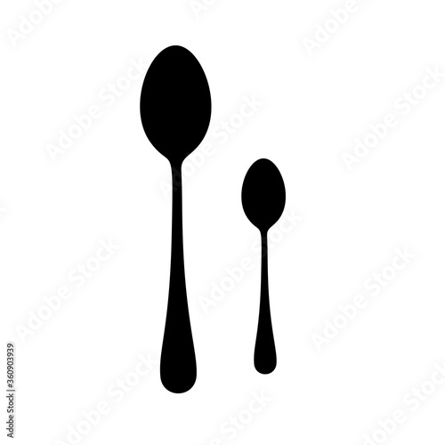 Spoon for serving the table. Vector image.