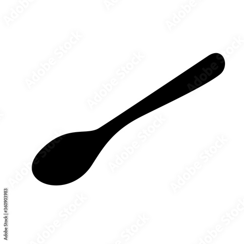 Spoon for serving the table. Vector image.