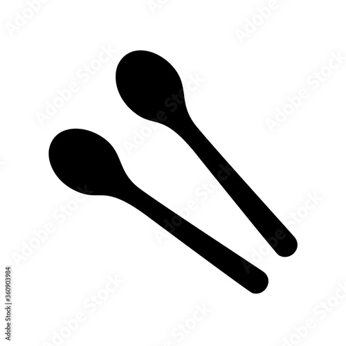 Spoon for serving the table. Vector image.