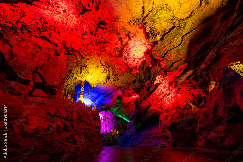 Stunning Huanglong Yellow Dragon Cave
