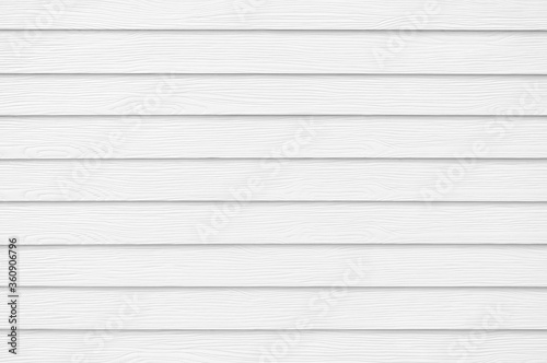 Wall panel paint white color synthetic wooden plank texture surface background. Outdoor panel wood nature pattern or abstract backdrop vintage horizontal lines design and decoration.