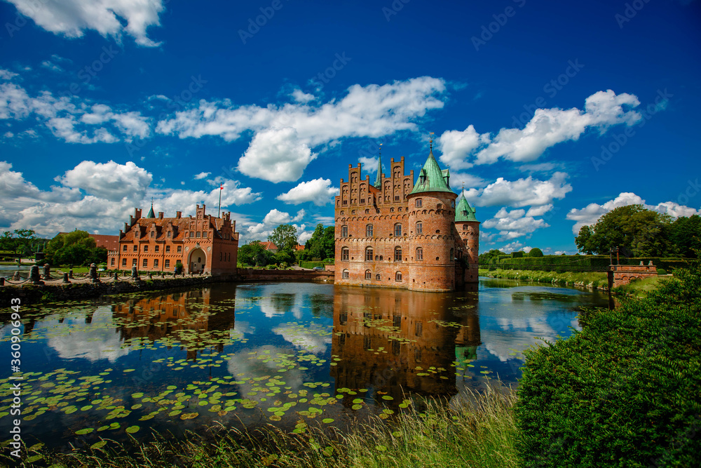  Egeskov castle in the Denmark