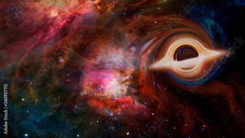 Fototapeta Naklejka Na Ścianę i Meble -  Supermassive black hole. Elements of this image furnished by NASA