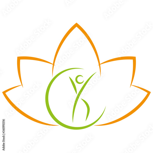 Blätter, Pflanze und Person, Heilpraktiker und Physiotherapie Logo
