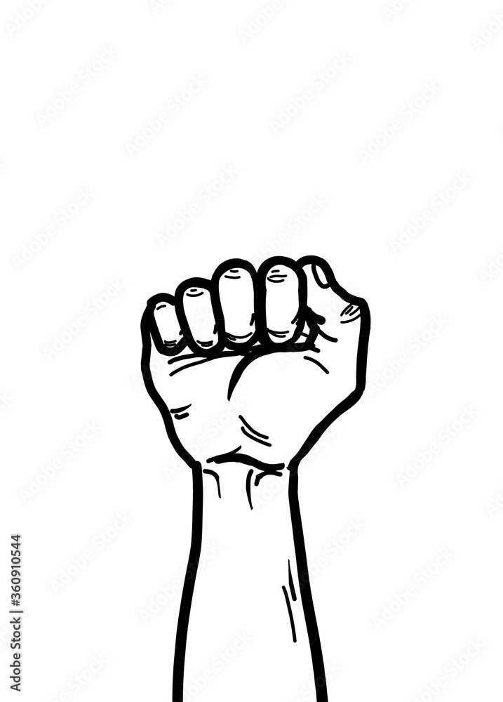 Fototapeta premium Fist Hand Raised