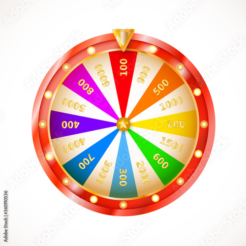 Colorful fortune wheel