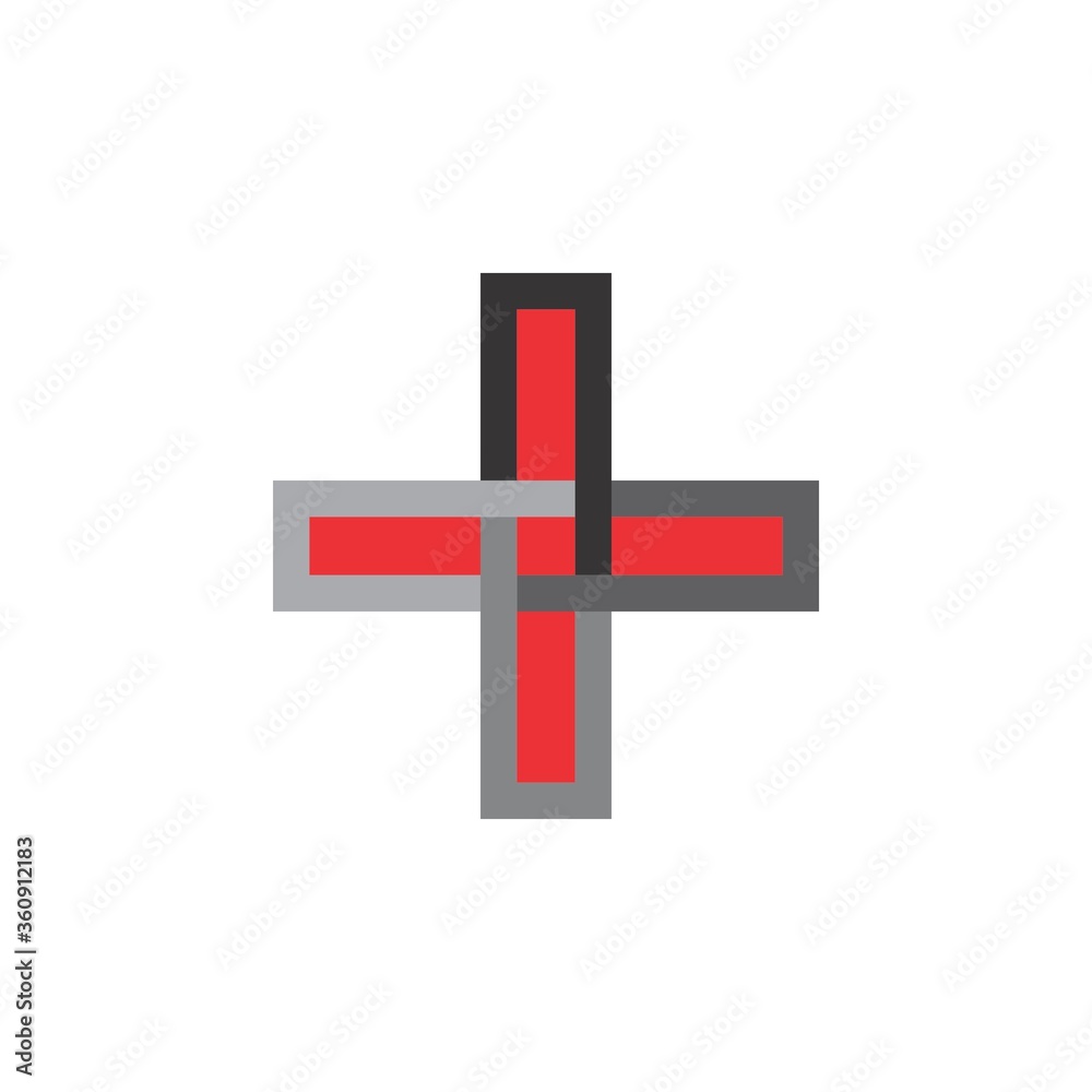 Fototapeta premium Plus medical logo design vector