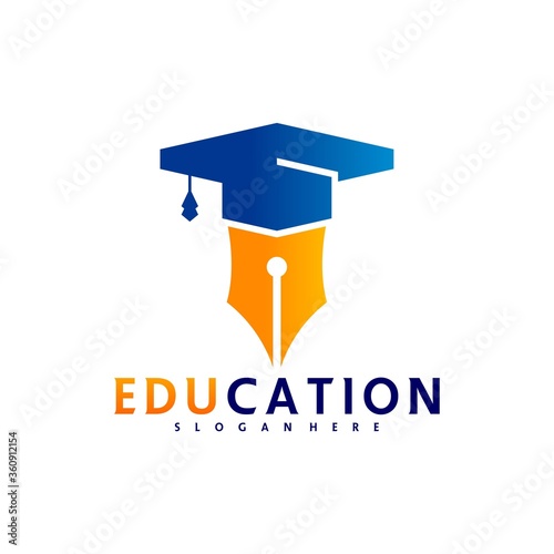 Education logo design template, vector illustration, icon symbol, creative design