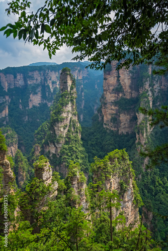 Stunning Mountain formations in Zhangjiajie photo