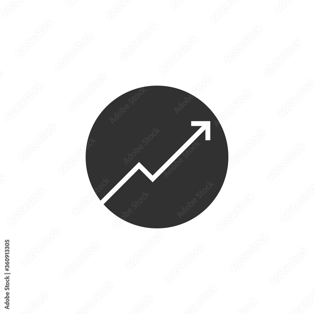 Stylish Arrow icon. Arrow pointing up Stock vector illustration isolated on white background Stylish Arrow icon. Arrow pointing up Stock vector illustration isolated on white background