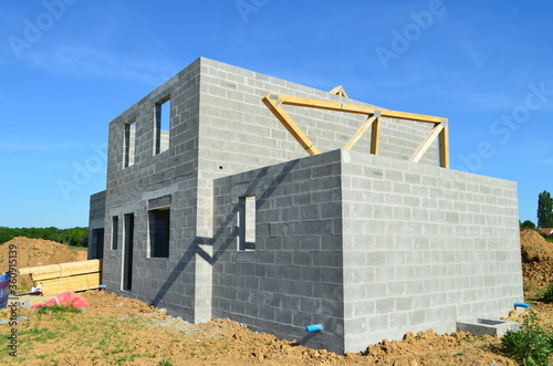 Maison en construction. (France)
