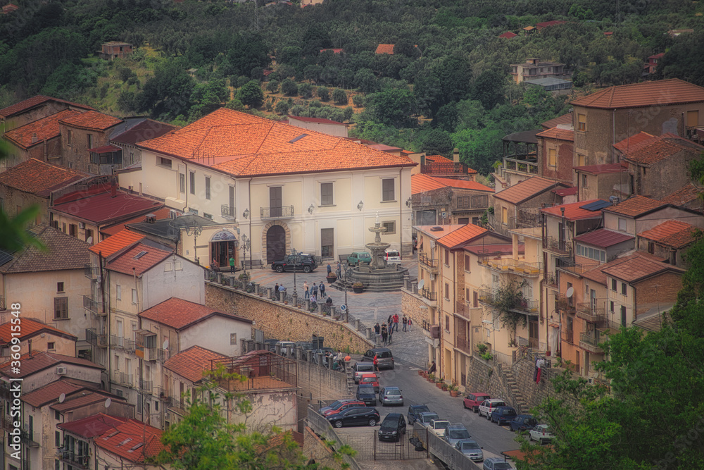 View of San Giorgio Morgeto, a beautiful village in Calabria.