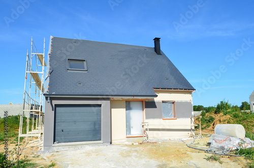 Maison en chantier. (France)