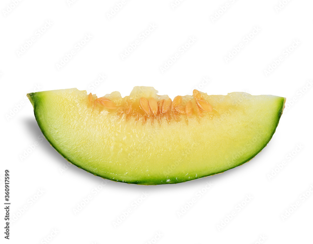 Melon,cantaloupe slices isolated on white background. This has clipping path. Melon,cantaloupe slices isolated on white background. This has clipping path.