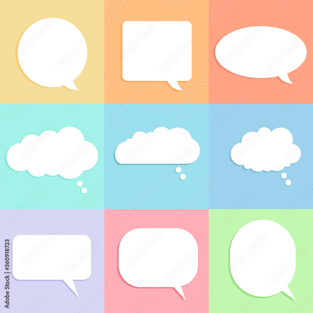Speech bubble and colorful template background Speech bubble and colorful template background