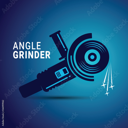 Manual angle grinder vector image