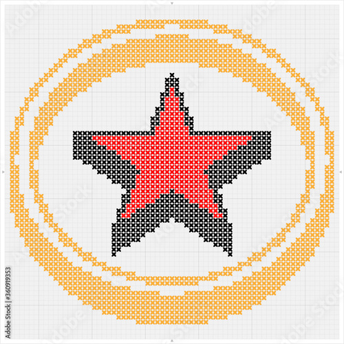 Star Cross Stitch, Star Shape