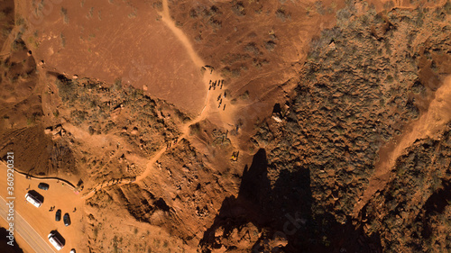 Aerial view of drones from Northern Argentina, mountains, valleys, routes and peaks.