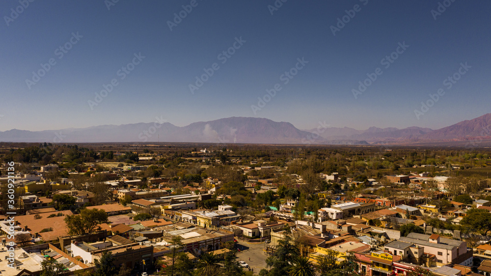 Aerial view from northern town