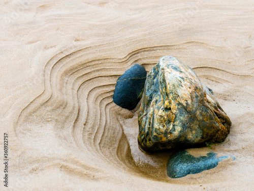 Photography stone on the beach
