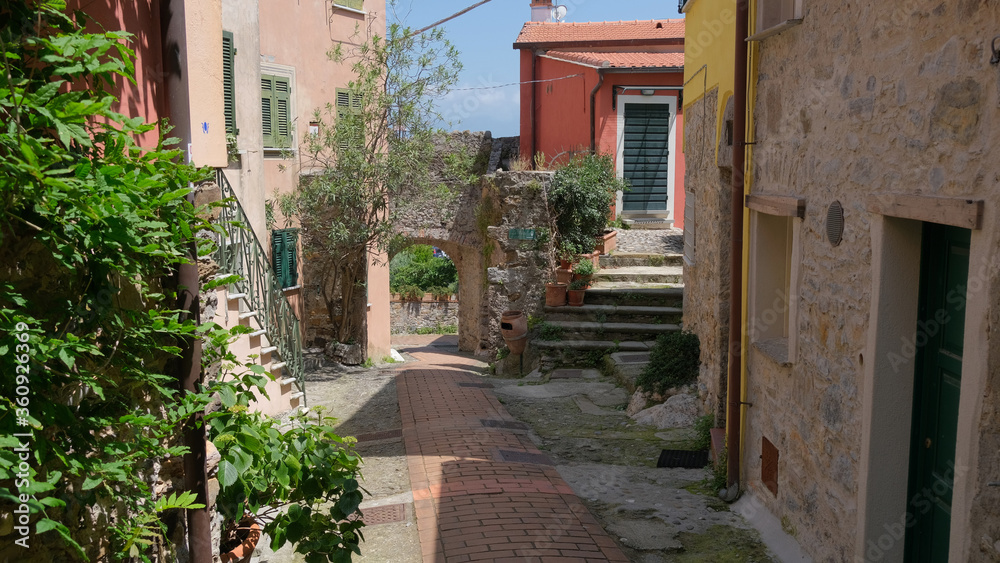Obraz premium Il villaggio di Montemarcello nel comune di Ameglia, La Spezia