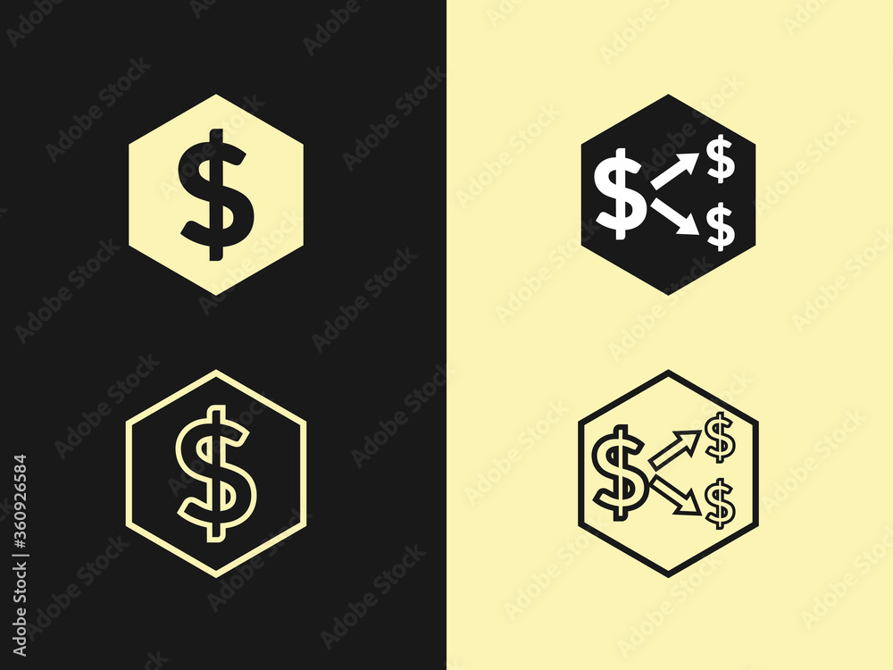 icon Sales, lead, sale, up sell outline and glyph