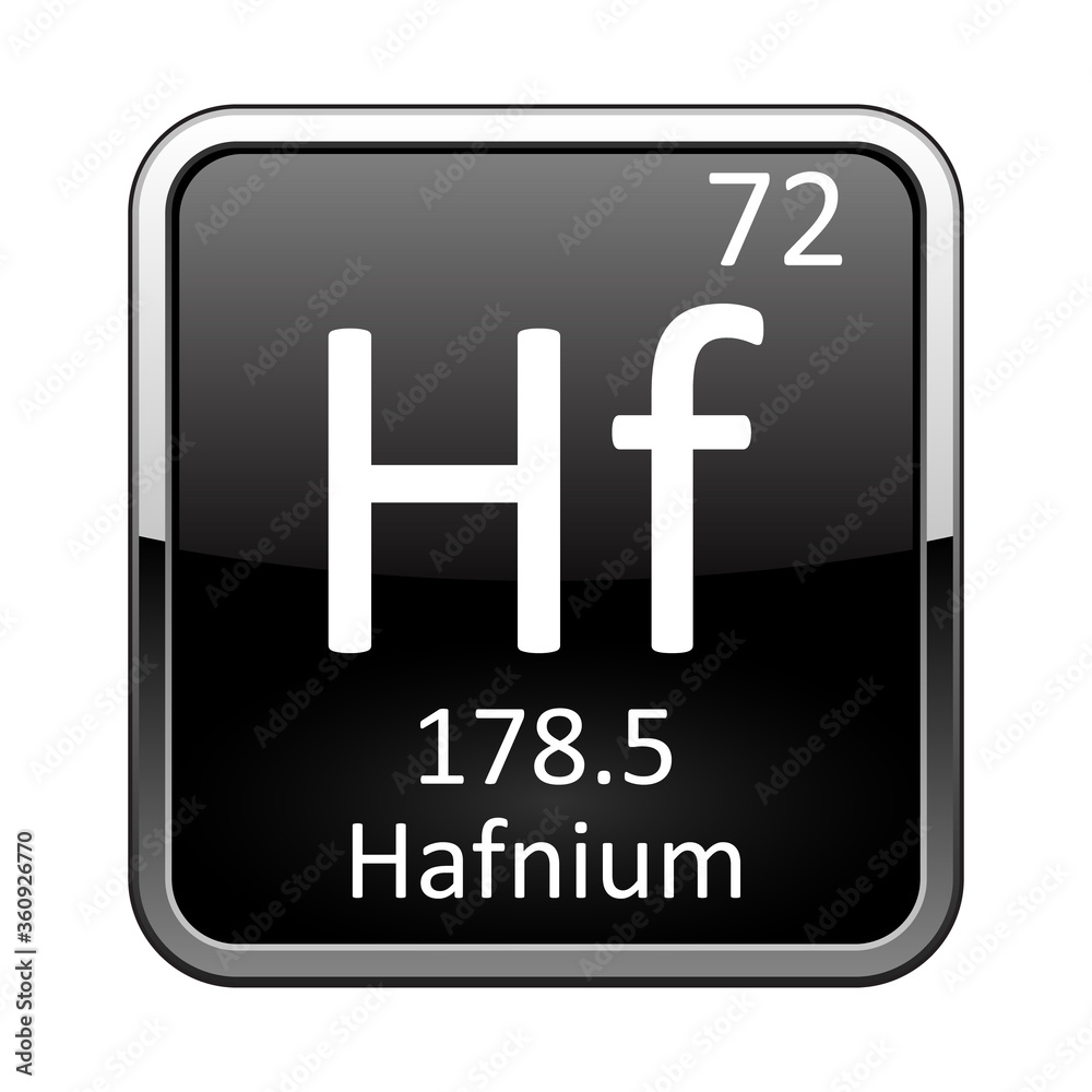The periodic table element Hafnium. Vector illustration The periodic table element Hafnium. Vector illustration