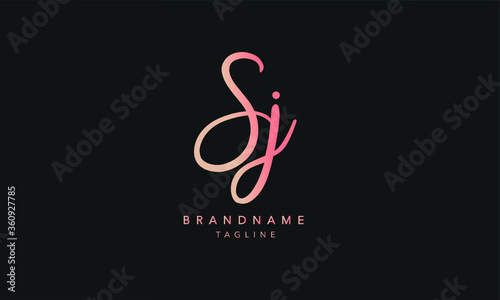 Alphabet letters Initials Monogram logo SJ, JS, S and J photo