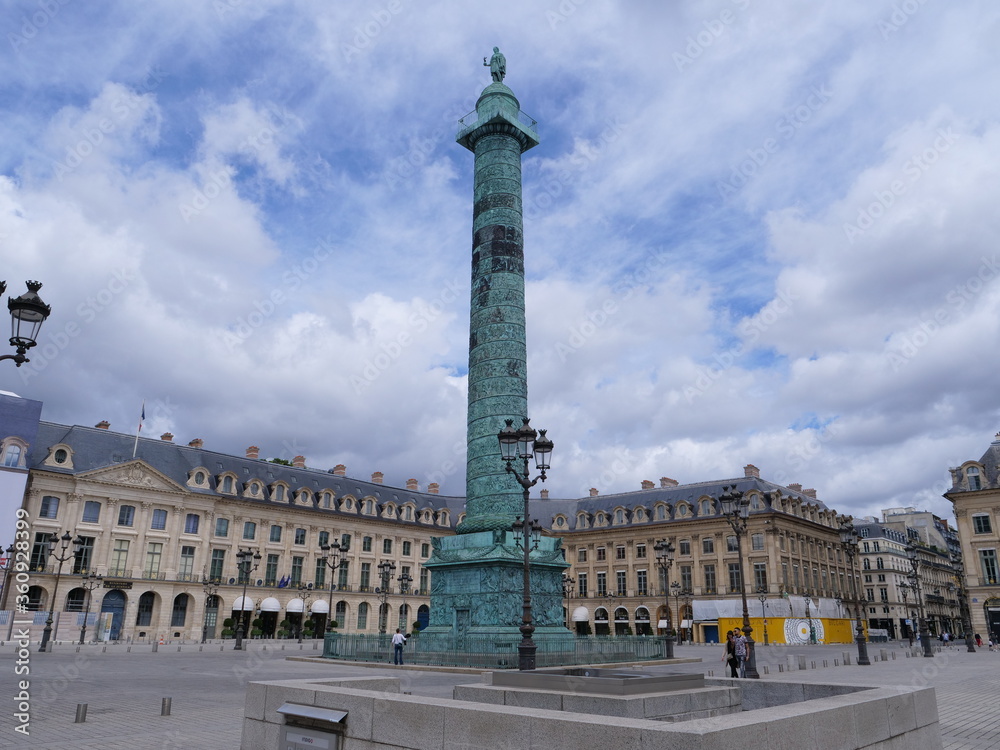 The famous Vendôme column in Paris.