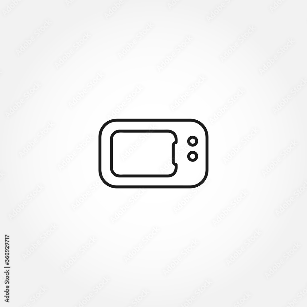 kitchen microwave line icon. design element for illustration.