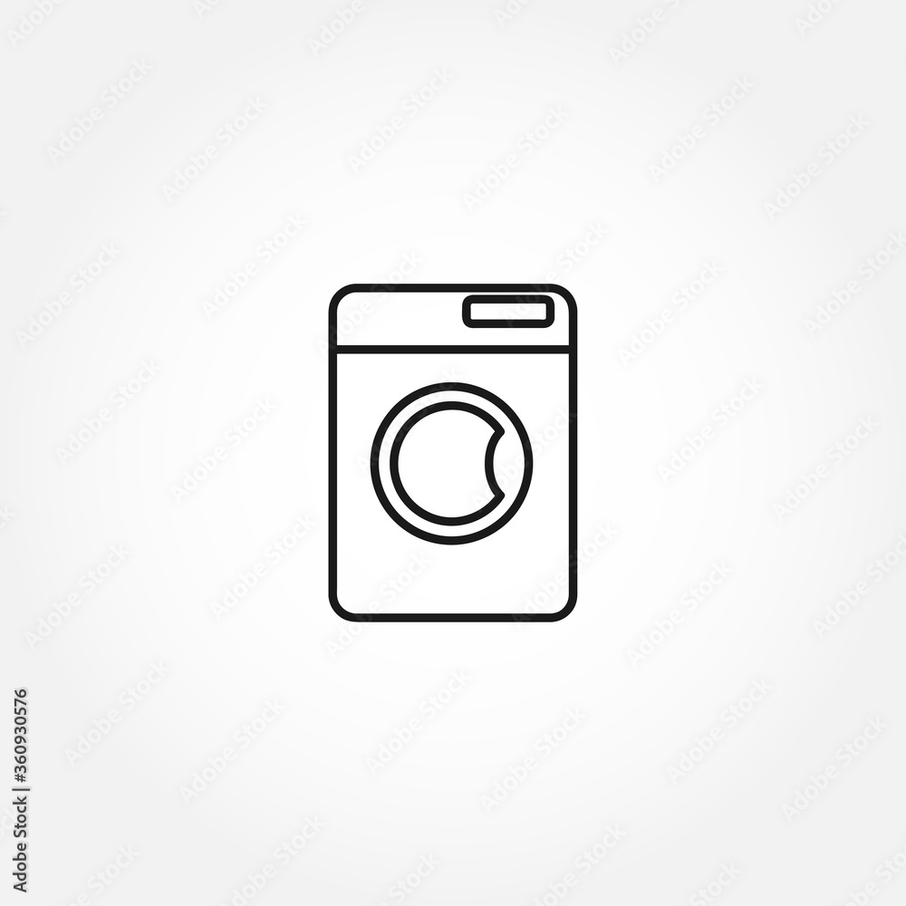 Washing machine line icon. Washing machine isolated line icon Washing machine line icon. Washing machine isolated line icon