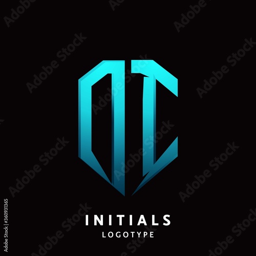 DI initial letter logo design modern template