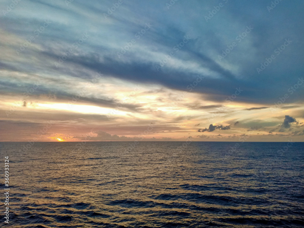 sunset over the sea