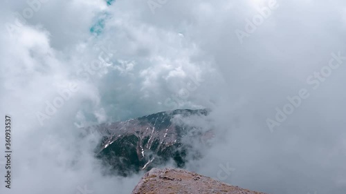 Majestic cloud formation on high altitude mount Olympus Greece