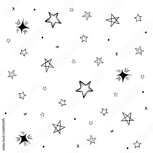 Modern Geometric Star Pattern. Vector star pattern background