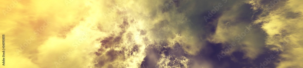 Obraz premium Clouds, beautiful cloudy background, panorama of clouds, 3D rendering